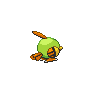 Natu shiny back-facing sprite from Pokémon White