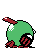 Natu back-facing sprite from Pokémon Crystal