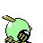 Natu shiny back-facing sprite from Pokémon Crystal