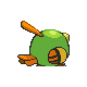 Natu shiny back-facing sprite from Pokémon Pearl
