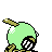 Natu shiny back-facing sprite from Pokémon Silver
