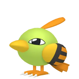 Natu shiny front-facing sprite from Colosseum