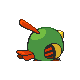 Natu back-facing sprite from Pokémon Platinum