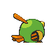 Natu shiny back-facing sprite from Pokémon Platinum