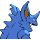 Nidoking shiny back-facing sprite from Pokémon Pearl