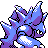 Nidoking shiny back-facing sprite from Pokémon Silver