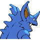 Nidoking shiny back-facing sprite from Pokémon SoulSilver