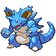 Nidoking shiny front-facing sprite from Pokémon SoulSilver