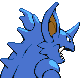 Nidoking shiny back-facing sprite from Pokémon Platinum