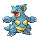 Nidoqueen front-facing sprite from Pokémon Platinum