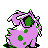 Nidoran-F shiny back-facing sprite from Pokémon Crystal