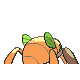 Nincada shiny back-facing sprite from Pokémon Platinum