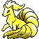 Ninetales front-facing sprite from Pokémon Crystal
