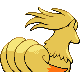 Ninetales back-facing sprite from Pokémon Diamond