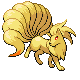 Ninetales front-facing sprite from Pokémon Diamond