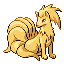 Ninetales front-facing sprite from Pokémon Emerald