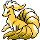 Ninetales front-facing sprite from Pokémon Gold
