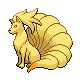 Ninetales front-facing sprite from Pokémon SoulSilver