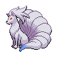 Ninetales shiny front-facing sprite from Pokémon SoulSilver