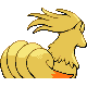 Ninetales back-facing sprite from Pokémon Platinum