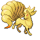 Ninetales front-facing sprite from Pokémon Platinum