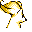 Ninetales back-facing sprite from Pokémon Blue