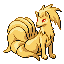 Ninetales front-facing sprite from Pokémon Sapphire