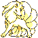Ninetales front-facing sprite from Pokémon Yellow