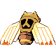 Ninjask shiny back-facing sprite from Pokémon Pearl
