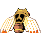Ninjask shiny back-facing sprite from Pokémon SoulSilver