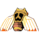 Ninjask shiny back-facing sprite from Pokémon Platinum