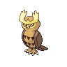 Noctowl front-facing sprite from Pokémon White 2
