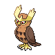 Noctowl front-facing sprite from Pokémon SoulSilver