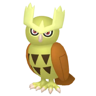 Noctowl shiny front-facing sprite from Pokémon Scarlet