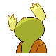 Noctowl shiny back-facing sprite from Pokémon Platinum