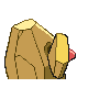 Nosepass shiny back-facing sprite from Pokémon Diamond