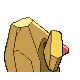 Nosepass shiny back-facing sprite from Pokémon Platinum