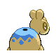 Numel shiny back-facing sprite from Pokémon Pearl