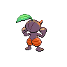 Nuzleaf shiny back-facing sprite from Pokémon Black