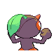 Nuzleaf shiny back-facing sprite from Pokémon Pearl