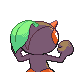 Nuzleaf shiny back-facing sprite from Pokémon SoulSilver