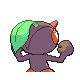 Nuzleaf shiny back-facing sprite from Pokémon Platinum