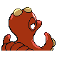 Octillery back-facing sprite from Pokémon SoulSilver