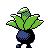 Oddish back-facing sprite from Pokémon Silver