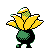Oddish shiny back-facing sprite from Pokémon Silver