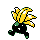 Oddish shiny front-facing sprite from Pokémon Silver