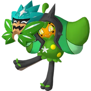 Ogerpon front-facing sprite from Pokémon Violet