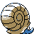 Omanyte back-facing sprite from Pokémon Crystal