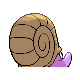 Omanyte shiny back-facing sprite from Pokémon Diamond