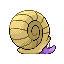 Omanyte shiny back-facing sprite from Pokémon FireRed